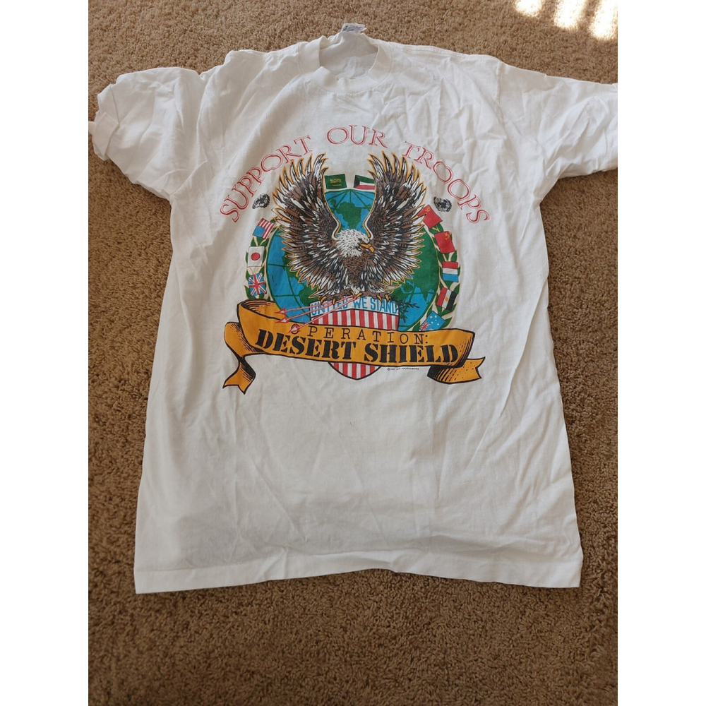 Vintage Tshirt, Support Our Troups,1991, Xl, Preowned(B11)